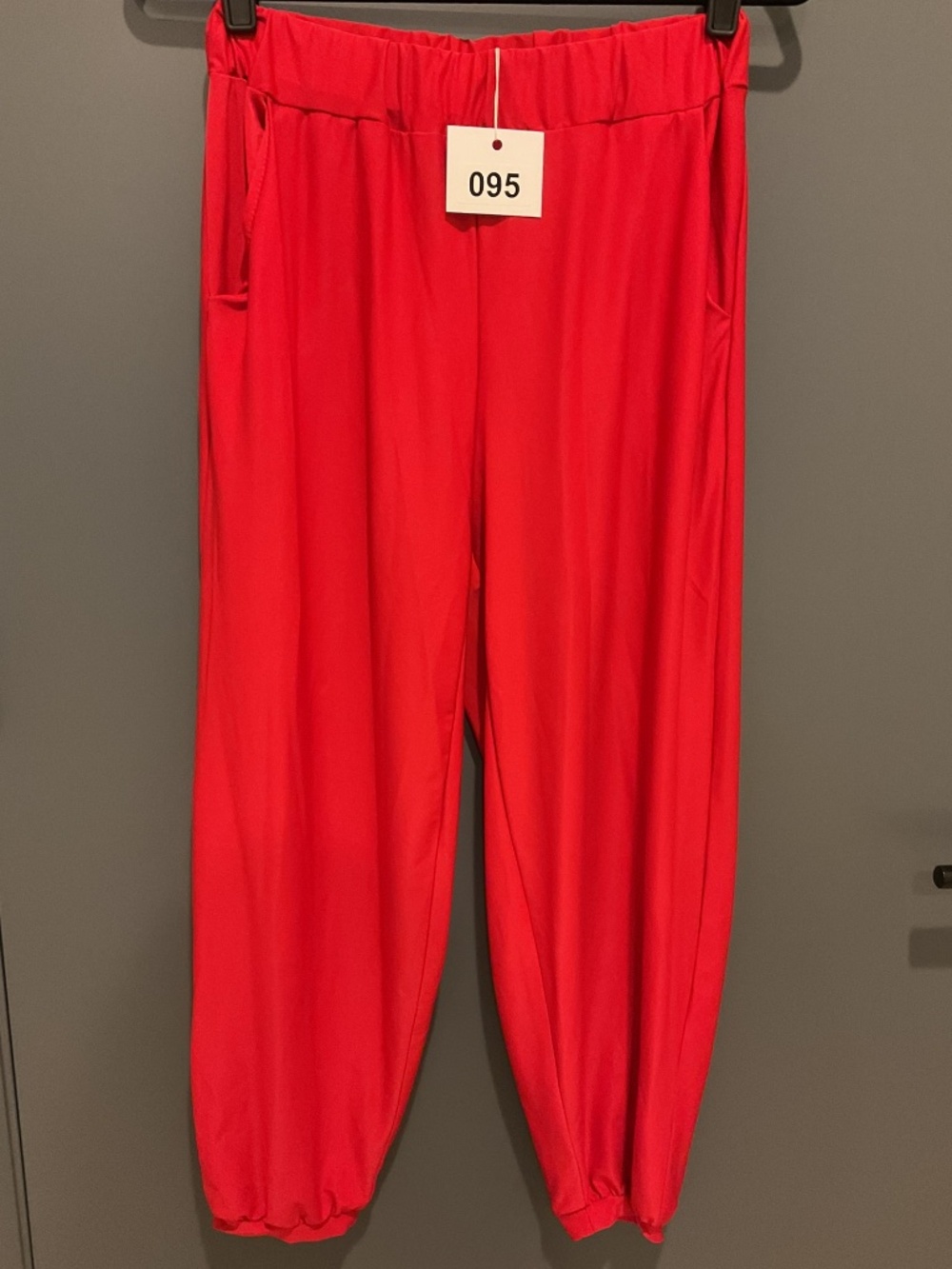 095 Bright Red Harem Pants